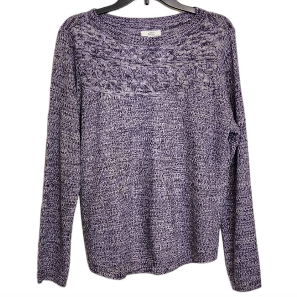 Croft & Barrow Purple Marled Sweater, Size XXL. NWOT